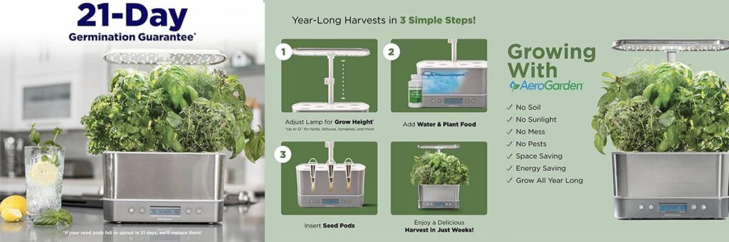 AeroGarden Harvest Elite Indoor Garden Hydroponic System