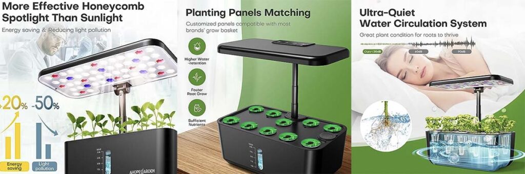 Ahopegarden Indoor Garden Hydroponics Growing System for Urban preppers