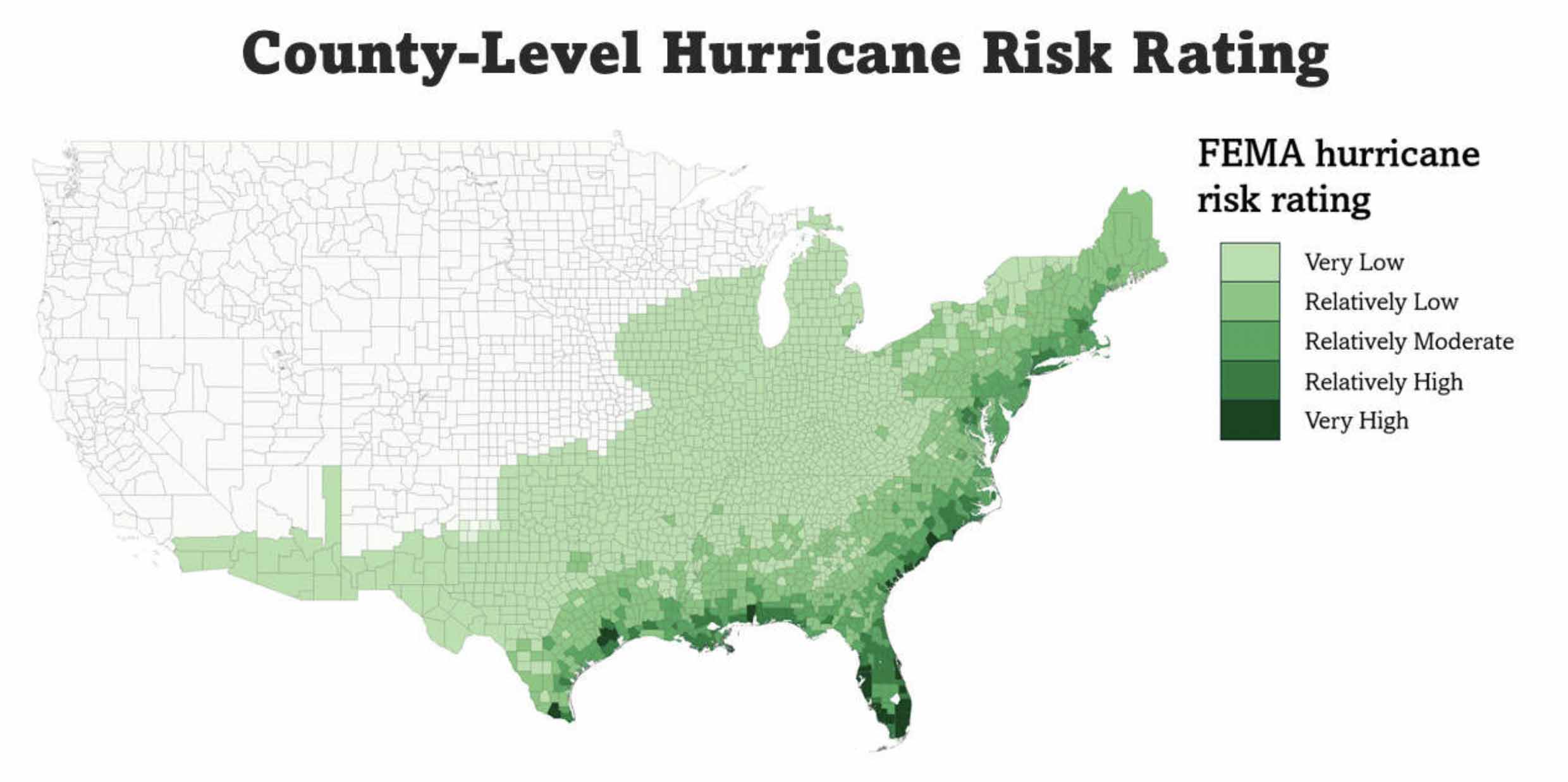 FEMA Hurricane risk Map US