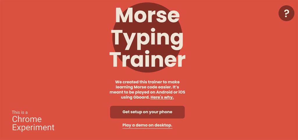 Google Morse Code Trainer for Preppers